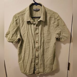 PJ‎ Paul Jones Green Shortsleeve Button Up Shirt Men's Size Large
